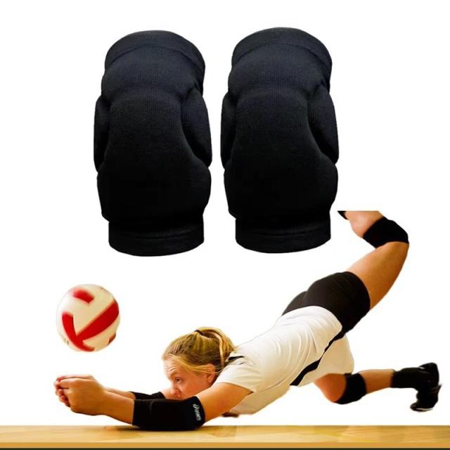 Joelheiras elásticas antiderrapantes para homens e mulheres - proteção grossa e suporte esportivo para fitness e basquete, 1 par