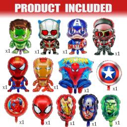 Balões de alumínio para aniversário, vingadores, super-herói, redondo, decoração suprimentos, 13pcs - Image 5