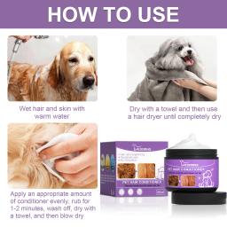 Condicionador De Animais De Estimação Condicionador De Cabelo Para Cães Natural Pet Hair Care Creme Para Fazer O Cabelo Do Seu Animal De Estimação Fofo E Macio Sem Etangles - Image 3