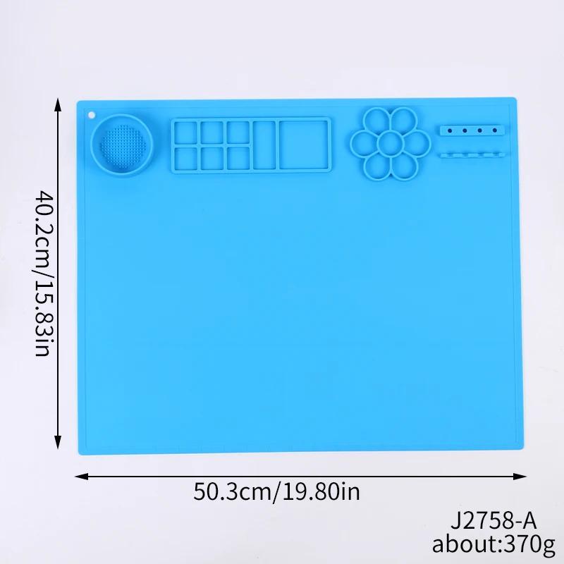Tapete de pintura de silicone para crianças, artesanato almofadas com copo e pintura escova titular, paleta DIY, esteira artesanal - Image 1