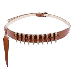 Punhal de pistola de couro para homens, arma dupla coldre, bolsa dupla, Halloween, traje de xerife, pistola de oeste selvagem - Image 3