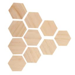 Bases De Hexágono De Madeira MDF, Hex Props Enfeite, 10x78mm, 90x78mm - Image 2