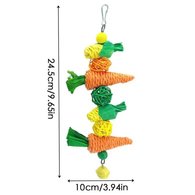 Brinquedo Pendurado para Pássaros: Acessórios Coloridos e Interativos para Conures, Cockatiels e Budgies