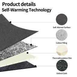 Tapete auto-aquecido para animais de estimação, Colchão quente para dormir, Tapete de cachorro lavável, Cat Self Heating Pad, Gato pequeno e médio, Tapete auto-aquecido, Inverno - Image 3