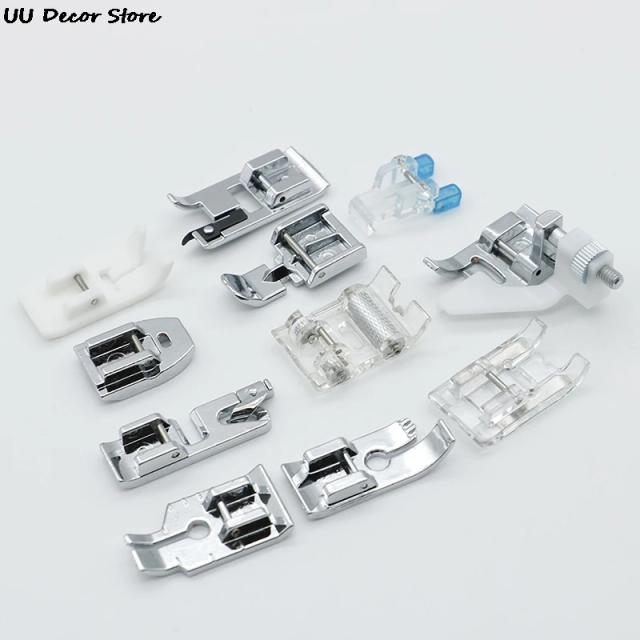 Kit Completo de Acessórios para Máquinas de Costura Domésticas: Calcador, Pés e Hem Foot para Irmão, Singer e Janome