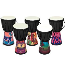 Tambor africano 4 Polegada artesanal tradicional africano tambor de mão colorido djembe tambor para crianças estudo instrumento musical percussão - Image 2