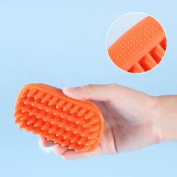 Cão e gato Massagem Escova, Combs Cleaner, Puppy Hair Removal Slicker Brushes, Wash Tools, Soft Gentle Silicone Cerdas, Pet Products - Image 2