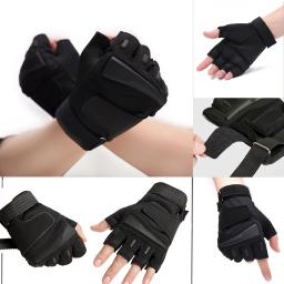 YANBIGUO 1 par de luvas sem dedos para moto motocicleta ciclismo escalada caminhadas caça - Image 2