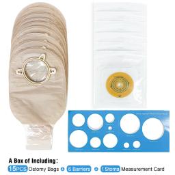 Ostomia colostomia sacos, bolsas drenáveis com aro e olhar, suprimentos ostomia ostomia, cuidados com o estoma, 10 sacos, 15 sacos, 6 barreiras, 2 pcs - Image 5