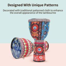 Tambor de mão africano para iniciantes, ultraleve, instrumento de percussão sem ajuste, portátil, PVC, fibra de carbono, tambor de mão, 8 in - Image 1