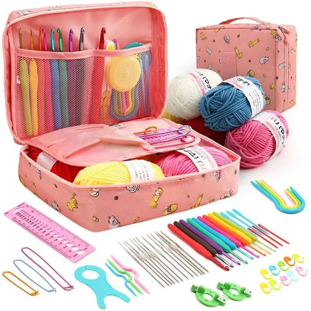 Conjunto ergonômico de crochê, Kit de agulhas de tricô para estrelas, Acessórios DIY, 5 rolos, 59pcs - Image 1
