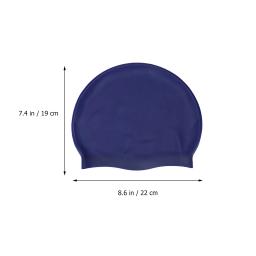 Touca de natação para mulheres, à prova d'água, leve, esportiva, elástica, silicone, borracha branca, acessório feminino - Image 6
