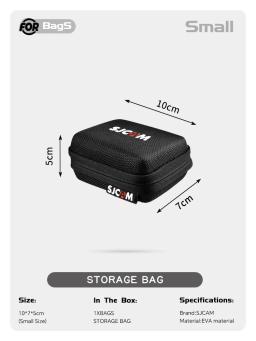 Sjcam acessórios para câmera de ação, bolsa de armazenamento protetora para sj20 sj11 sj10 sj8 sj6 sj5000 sj4000 - Image 4