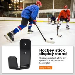 Hóquei Stick Wall Mount Display Holder, Golf Club Rack, cabide horizontal para parede doméstica, vara, 4 pcs - Image 2