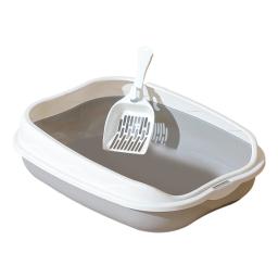 Caixa de areia semi-fechada à prova de respingos, vaso sanitário para gatos grandes, suprimentos de limpeza para cocô de gato grande, tigela para animais de estimação - Image 4