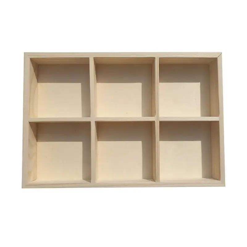 1pc artesanato organizadores e armazenamento caneta titular para mesa pintura vara caixa de pintura vara caixa de pigmento de madeira - Image 1