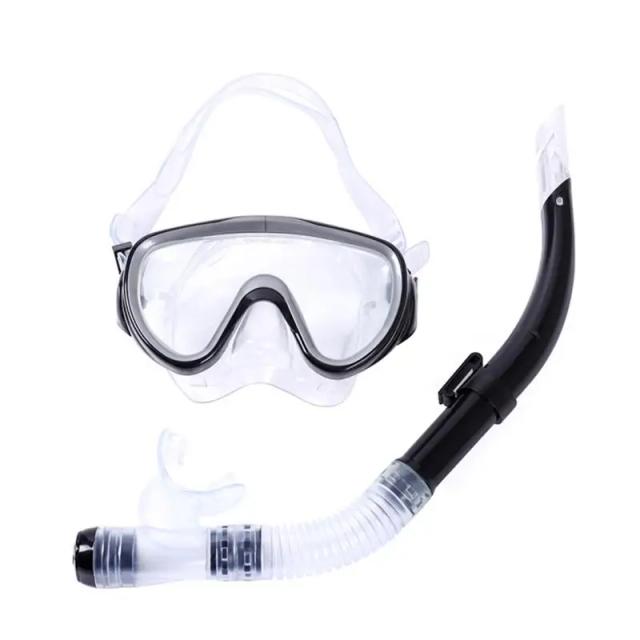 Máscaras de Mergulho Snorkeling Profissionais em Silicone com Óculos Anti-nevoeiro para Adultos - Equipamentos Ideais para Natação e Piscina