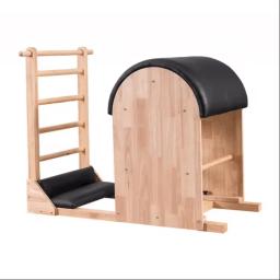 -2024 base de madeira para ioga, com placa, equipamento de couro de microfibra, madeira de bordo, pilates, escada ajustável, barril - Image 4