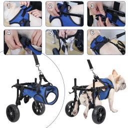 Ajudas de Mobilidade Ajustável para Animais de Estimação com Deficiência, Big Wheel Dog Wheelchair para Pernas Traseiras, Perna e Suporte para Quadril, Adaptável - Image 3