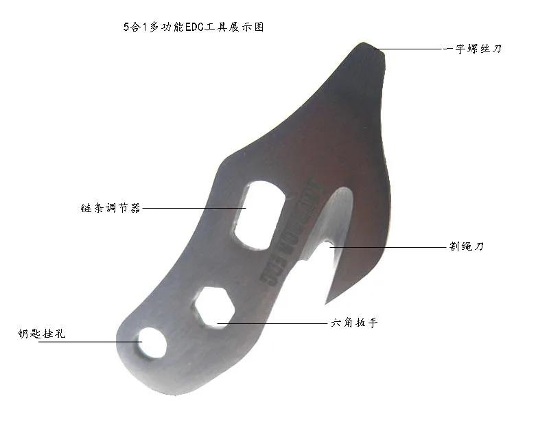 5 em 1 gadgets edc ao ar livre multifunções kit sobrevivência portátil ferramentas de corte faca acampamento corda colhedores abridor cortador corda - Image 1