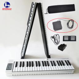 Piano dobrável 88 teclas profissional teclado dobrável música sintetizador digital portátil - Image 1