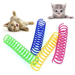 Extensão gato cor plástico brinquedos, produtos interativos para animais de estimação para gatos, primavera gato suprimentos, 4pcs por saco - Image 1
