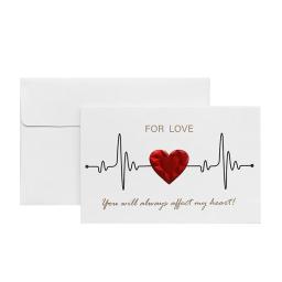 Cartões artesanais para o presente do dia dos namorados, cartão postal do amor, cartões do convite do casamento, aniversário para ela, DIY - Image 6