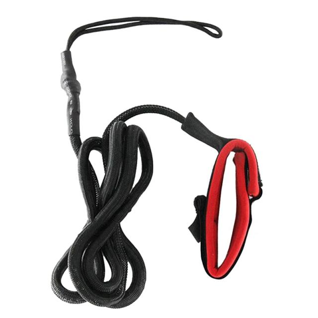 Protetor de Pé para Surf e Stand Up Paddle - Leash e Corda de Perna em Preto e Vermelho