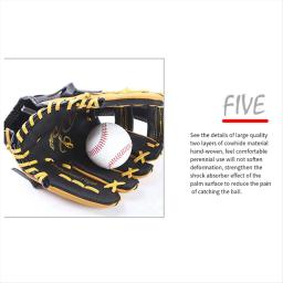 Dupla camada couro Baseball luva, Softball, adequado para adultos, 12,5" - Image 6