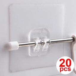 20/1 pçs multi-purpose gancho auto adesivo forte adesivo ganchos de parede pendurado titular gancho para cozinha banheiro organizador prateleira gancho - Image 2