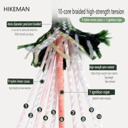 HIKEMAN Militar 750 Paracord Cordão de acampamento tático Caminhadas Sobrevivência Corda de nylon Cabo de pára-quedas Acessórios para barraca ao ar livre 15/30M - Image 2