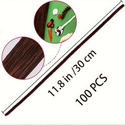 Chenille Hastes para Artesanato, Limpadores de Cachimbo de Café, DIY Artes e Ofícios Suprimentos para Crianças, Limpador, 100 Pcs - Image 2
