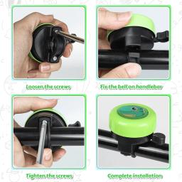 Crianças sino de bicicleta mini bonito ciclismo anel alarme aviso para scooter triciclo esporte guiador chifre sino acessórios da bicicleta - Image 6