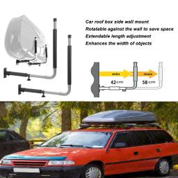 Kayak Storage Rack para prancha de surf, à prova de choque, ajustável, dobrável Car Roof Box, montagem na parede lateral, poderoso peso rolamento - Image 6