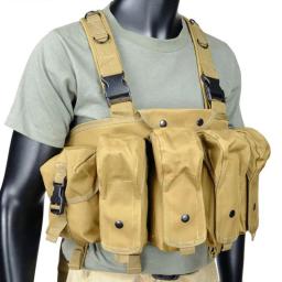 Equipamento de peito colete tático ao ar livre airsoft paintball caça colete masculino tático peito bolsa equipamento do exército militar - Image 1