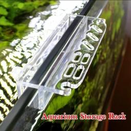 Suporte Acrílico para Aquário, Ferramentas Vegetais, Cremalheira De Armazenamento, Raspador De Pinça, Aquário, Ferramenta De Limpeza De Grama De Água, Novo, 1Pc - Image 2