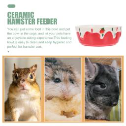 Alimentador De Hamster De Cerâmica Para Cobaia, Prato para Hamster, Tigela De Alimentação - Image 3