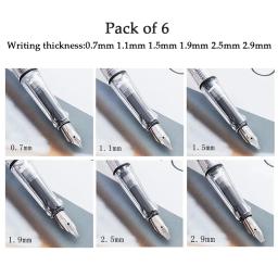7 pçs/set caneta tinteiro escrita caligrafia caneta paralela arte ponta plana tibetano árabe para alfabeto caligrafia papelaria - Image 5