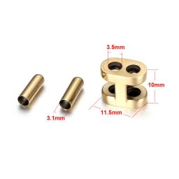 Fechos de aço inoxidável conector de contas ajustáveis com contas finais para pulseiras ajustáveis acessórios de fabricação de joias - Image 3
