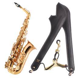 Correia ajustável do pescoço do saxofone, chicote macio do ombro, comprimento ajustável, dobro, acessórios do instrumento musical - Image 2