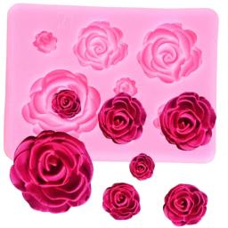 3D Mini Rose Flower Leafs Molde De Silicone, Fondant De Casamento, Chocolate, Sugarcraft, Decoração Do Bolo, Ferramentas De Cozimento, Confeitaria Moldes De Resina - Image 1