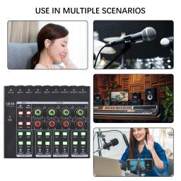 Misturador de áudio estéreo portátil, amplificador de auscultadores, botão ajustável de volume leve para guitarra, TV, celular, Record Studio, 4 canais - Image 6