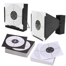 Coletor de arma de tiro, coletor de bola bb de aço especial de 14x14cm e 100 peças de papel de tiro para arma de paintball airsoft - Image 1