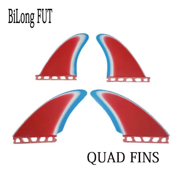 Conjunto de 4 Pçs de Quilha Vertical Quad Fin para Prancha - Barbatanas em Fibra de Vidro GFK Tamanhos XL e XS