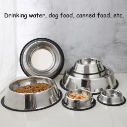 Alimentador de cachorro antiderrapante de aço inoxidável, Pet Food Dish, 3600ml, 16cm, 18cm, 22cm, 26cm, 30cm, 34cm, 38cm - Image 4