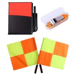 Match Compact Árbitro Apito Set, Bandeira do árbitro do futebol, Competição Futebol Acessórios - Image 1