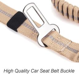 Choque reflexivo absorvendo pet trelas com cinto de segurança de carro para cães grandes, Heavy Duty, trela tática do cão Bungee, sem tração - Image 6