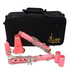 SLADE-Clarinete Portátil com 6 Anéis, Instrumentos Profissionais de Sopros, Clarinetto Rosa, Bb, 17 Chaves - Image 2