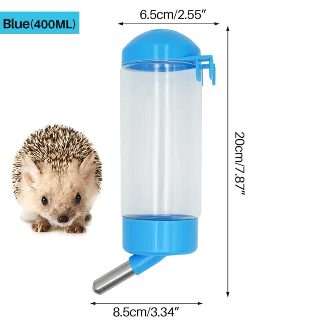 Alimentador Automático e Bebedor de Água para Pequenos Animais, Ideal para Coelhos e Hamsters - Garrafa de 400ml