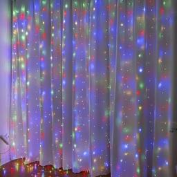 LED Fairy Curtain Garland com controle remoto, festão luzes, decoração de Natal, ano novo, festa de casamento, 3m, 300 - Image 6